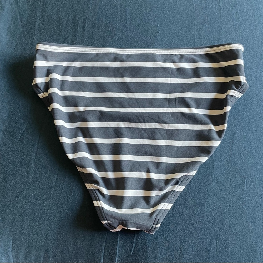 Micheal Kors Striped Gray and White Bikini Set - Picture 5 of 10